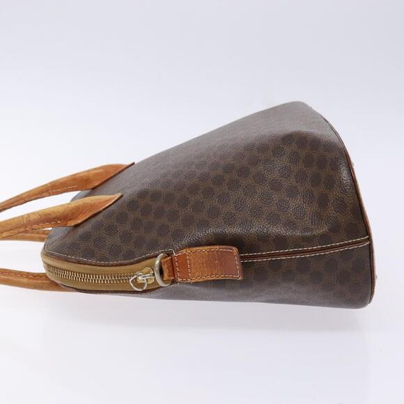 CELINE Macadam Canvas Hand Bag Pvc Leather Brown Gold - Picture 5 of 12